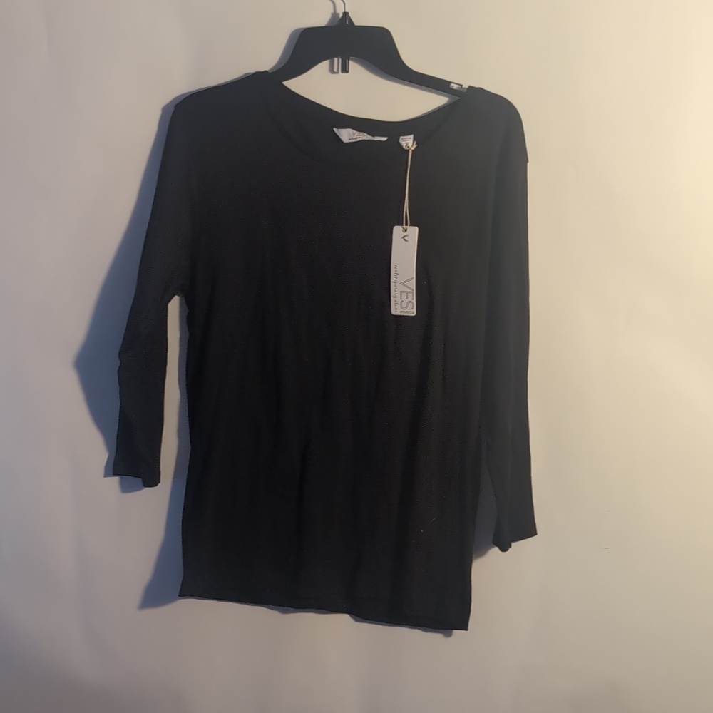 NWT VESI XXL Youth Black Long Sleeve T-Shirt / Shirt